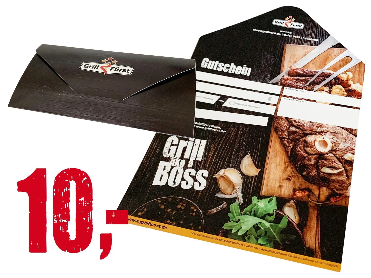 Grillfürst Geschenk Gutschein 10€ 1 Grillfürst Geschenk Gutschein 10€