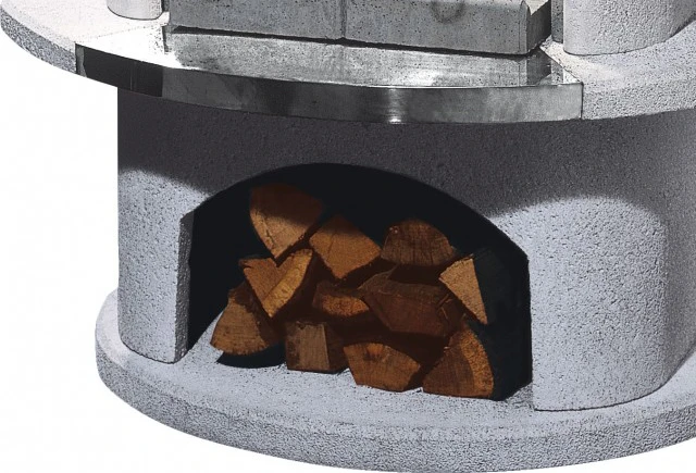 Buschbeck Gartenkamin Kreta II Weiß Mit Edelstahlblende 2 Buschbeck Gartenkamin Kreta II Weiß Mit Edelstahlblende – Bild 2