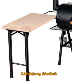 JOE´s Barbeque Seitenarbeitstisch Mit Holzplatte Für Longhorn Und Chuckwagon