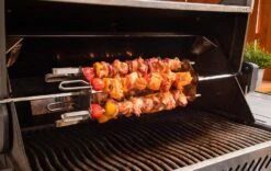 Grillfürst Edelstahl Schaschlikset Für Drehspieße - Mit 6 Spießen, 45 Cm 6 Grillfürst Edelstahl Schaschlikset Für Drehspieße - Mit 6 Spießen, 45 Cm -Flammengrill 20 106 Schaschlikspiess Halter 45 cm