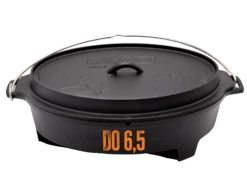 Grillfürst Dutch Oven BBQ Edition DO 6,5 Flach / Oval Für Grillfürst Grills, Weber Spirit, Weber Genesis, Broil King Signet, Broil King Monarch -Flammengrill 20 209 Schrift