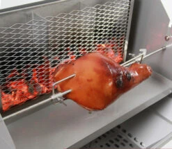 Thüros Holzkohlegrill T4-4F / Edelstahl Säulengrill 40x60 Cm 4 Fuß Inkl. Windansteckblech Und Kohleschacht 7 Thüros Holzkohlegrill T4-4F / Edelstahl Säulengrill 40x60 Cm 4 Fuß Inkl. Windansteckblech Und Kohleschacht -Flammengrill 22392 Thueros Kohleschacht fuer Seitenhitze