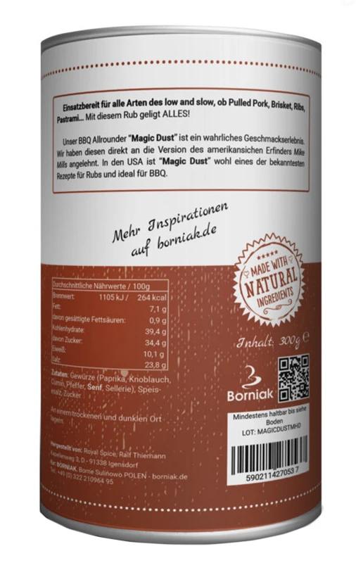 Borniak Gewürzmischung Magic Dust 1 Borniak Gewürzmischung Magic Dust