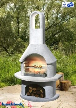Buschbeck Gartenkamin Malibu Weiß 7 Buschbeck Gartenkamin Malibu Weiß -Flammengrill Buchbeck Grillkamin Malibu