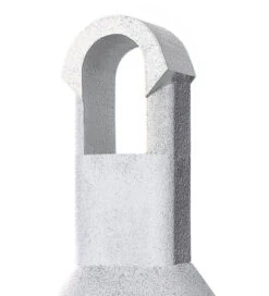 Buschbeck Gartenkamin Bali Weiß-terra -Flammengrill Buschbeck Gartenkamin Bali Abzug