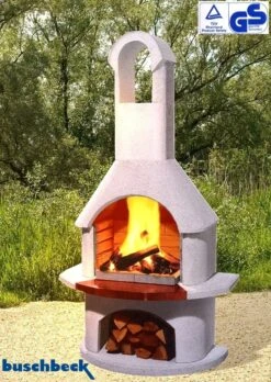 Buschbeck Gartenkamin Madeira Weiß Mit Kupferblende 7 Buschbeck Gartenkamin Madeira Weiß Mit Kupferblende -Flammengrill Buschbeck Gartenkamin Madeira