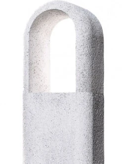 Buschbeck Gartenkamin Milano Weiß-braun -Flammengrill Buschbeck Gartenkamin Milano Abzug