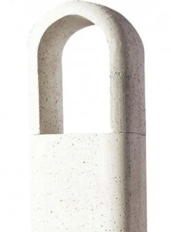 Buschbeck Gartenkamin Montana Weiß-braun -Flammengrill Buschbeck Gartenkamin Montana Abzug