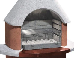 Buschbeck Gartenkamin San Remo Weiß-terra Mit Kupferblende