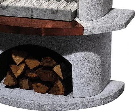 Buschbeck Gartenkamin Madeira Weiß Mit Kupferblende 2 Buschbeck Gartenkamin Madeira Weiß Mit Kupferblende – Bild 2