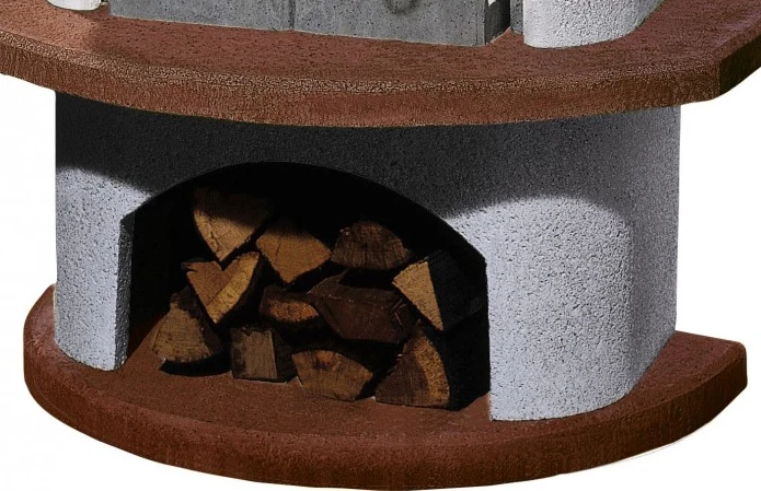 Buschbeck Gartenkamin Palma Weiß-rot 2 Buschbeck Gartenkamin Palma Weiß-rot – Bild 2