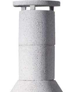 Buschbeck Gartenkamin Rondo Weiß Mit Kupferblende -Flammengrill Buschbeck Grillkamin Rondo Abzug