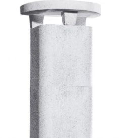 Buschbeck Gartenkamin San Remo Weiß-terra Mit Kupferblende -Flammengrill Buschbeck Grillkamin San Remo terra Abzug