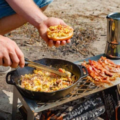 Fennek 4Fire - Mobiler 2-Zonen Grillrost -Flammengrill Fennek 4Fire Grillrost Fruehstueck