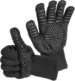 Fennek Grillhandschuhe, Schwarz -Flammengrill Fennek Grillhandschuhe schwarz Daumen