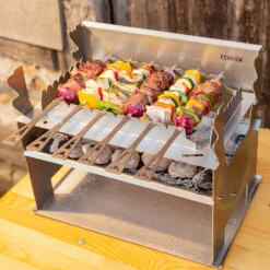 Fennek Grillspieße Kurz 6er Set -Flammengrill Fennek Grillspiesse kurz auf Fennek Grill