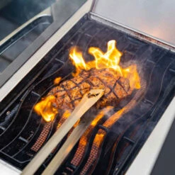 Fennek Grillzange Groß Edelstahl -Flammengrill Fennek Grillzange gross Branding Steak