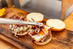 Fennek Grillzange Klein Edelstahl -Flammengrill Fennek Grillzange klein Burger belegen