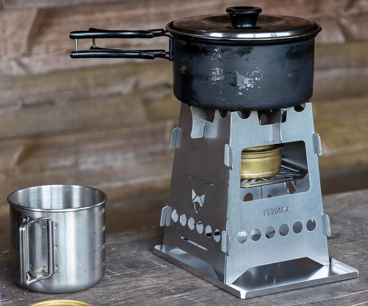 Fennek Hobo Kocher Basic Zum Stecken / Edelstahl Mit Tasche 4 Fennek Hobo Kocher Basic Zum Stecken / Edelstahl Mit Tasche – Bild 4