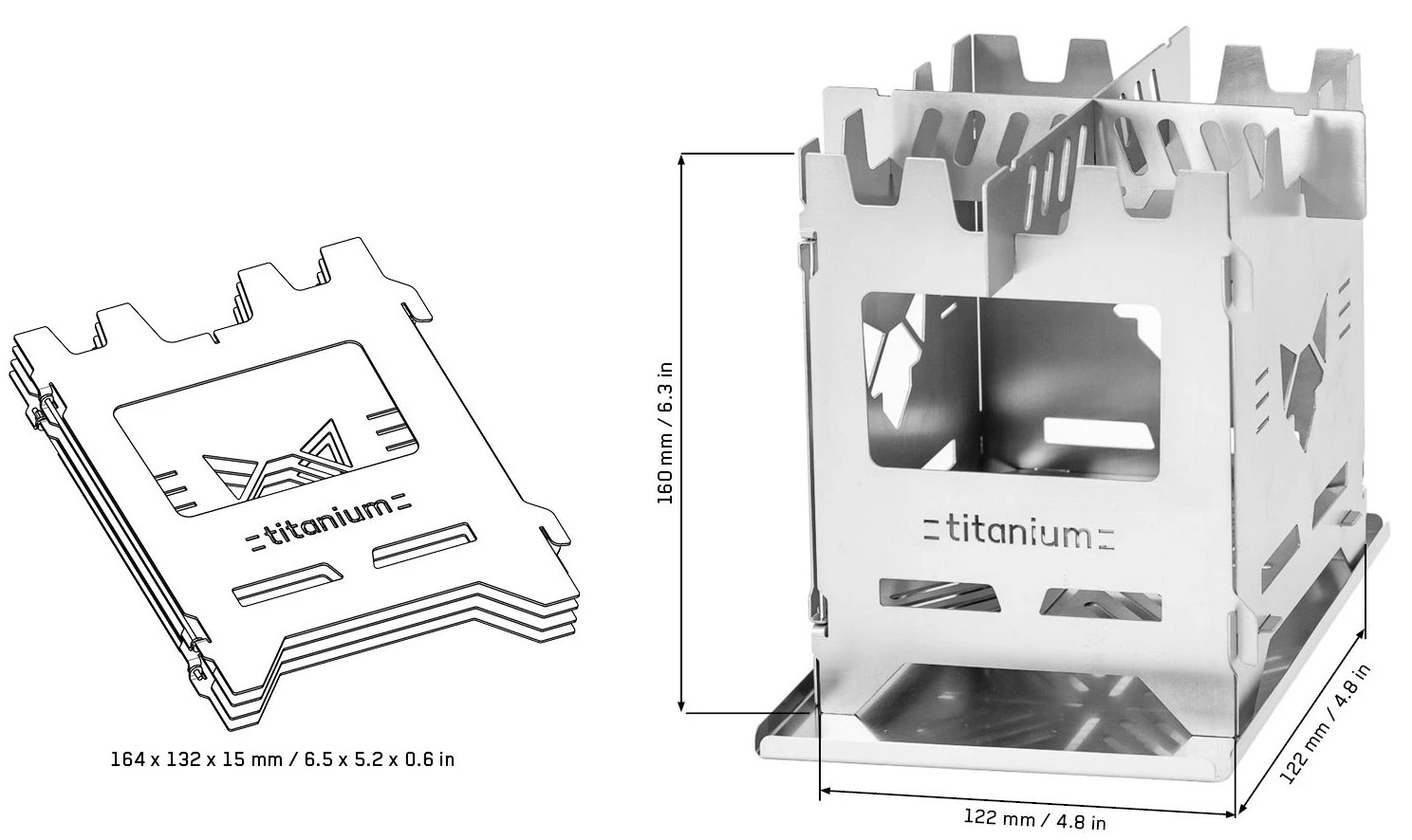 Fennek Hobo Kocher Premium Zum Klappen / Titan Mit Tasche Und Aschewanne 1 Fennek Hobo Kocher Premium Zum Klappen / Titan Mit Tasche Und Aschewanne
