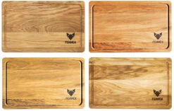 Fennek Schneidbrett Eiche - XL 40 X 25 X 2 Cm -Flammengrill Fennek Schneidbrett Eiche XL Farbunterschiede