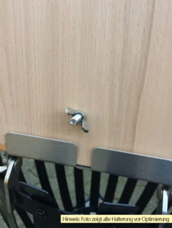 Grillfürst Flammlachsbrett Buche 19 X 50 Cm Schraub-Variante - Mit Optimierter Halterung -Flammengrill Flammlachsbrett Schrauben Halterung hinten