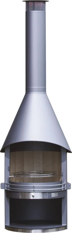 Girse Grillkamin Edelstahl Duo Exclusiv Typ 3 / Grau