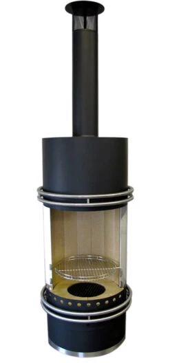 Girse Edelstahl Grillkamin Fashion Typ 2 / Schwarz
