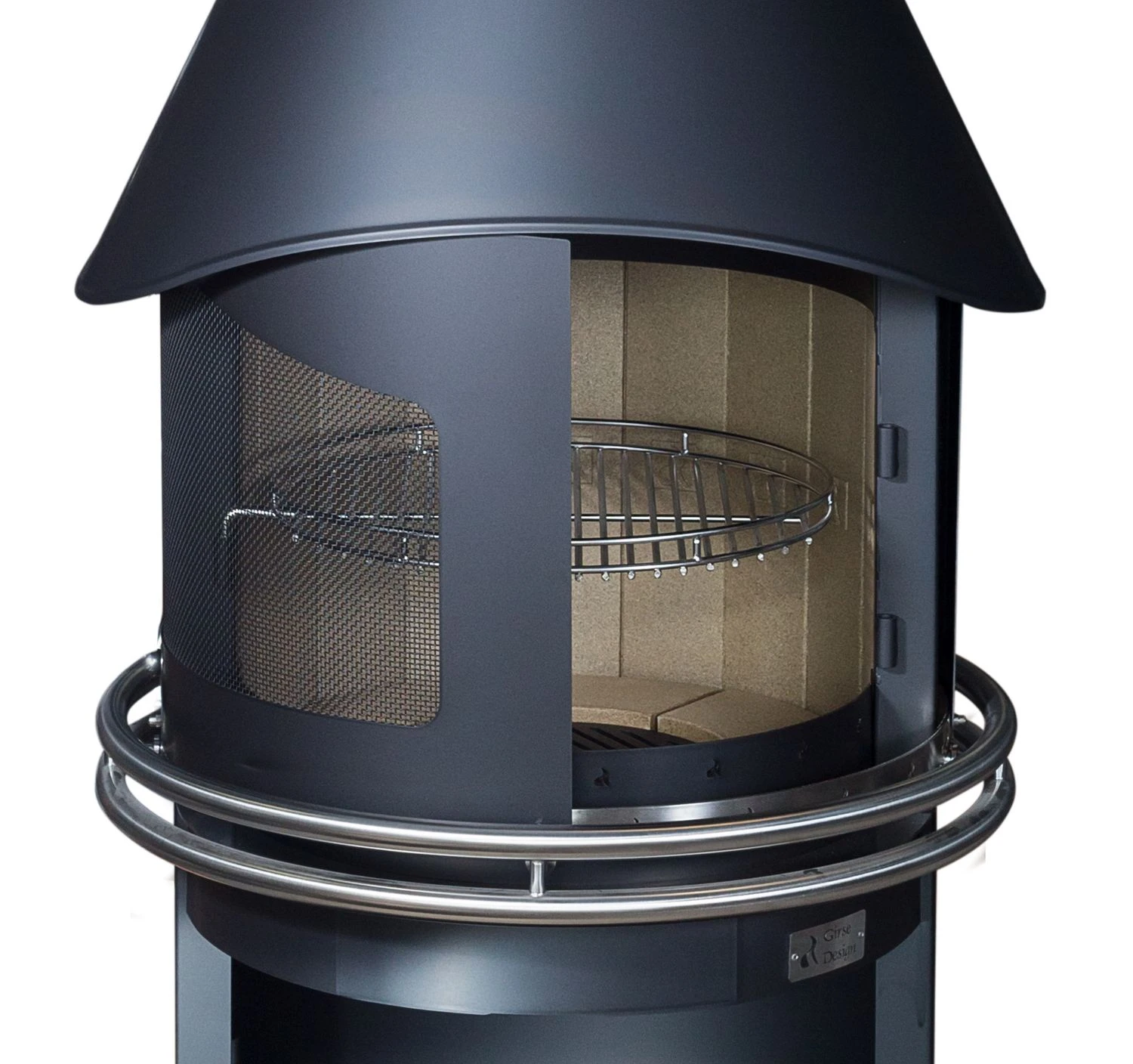 Girse Grillkamin Edelstahl Vesuv Typ 3 M/17 Inkl. Umlauftür / Schwarz 1 Girse Grillkamin Edelstahl Vesuv Typ 3 M/17 Inkl. Umlauftür / Schwarz