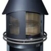 Girse Grillkamin Edelstahl Vesuv Typ 2 M/17 Inkl. Umlauftür / Schwarz