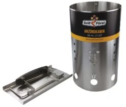 Grillfürst Anzündkamin Premium Edelstahl, Durchmesser 19 Cm, Höhe 30,5 Cm, Mit Sicherheitsgriff 13 Grillfürst Anzündkamin Premium Edelstahl, Durchmesser 19 Cm, Höhe 30,5 Cm, Mit Sicherheitsgriff -Flammengrill Grillfuerst Anzuendkamin 17 127