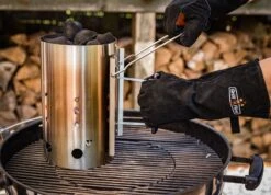 Grillfürst Anzündkamin Premium Edelstahl, Durchmesser 19 Cm, Höhe 30,5 Cm, Mit Sicherheitsgriff 12 Grillfürst Anzündkamin Premium Edelstahl, Durchmesser 19 Cm, Höhe 30,5 Cm, Mit Sicherheitsgriff -Flammengrill Grillfuerst Anzuendkamin 2