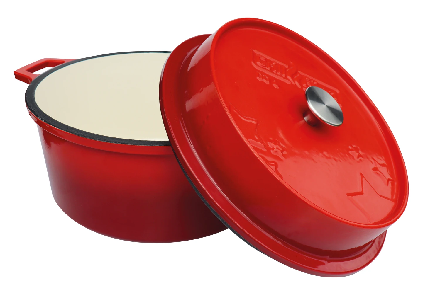 Grillfürst Emaillierter Dutch Oven Ohne Füsse DO6 - Rot 1 Grillfürst Emaillierter Dutch Oven Ohne Füsse DO6 - Rot