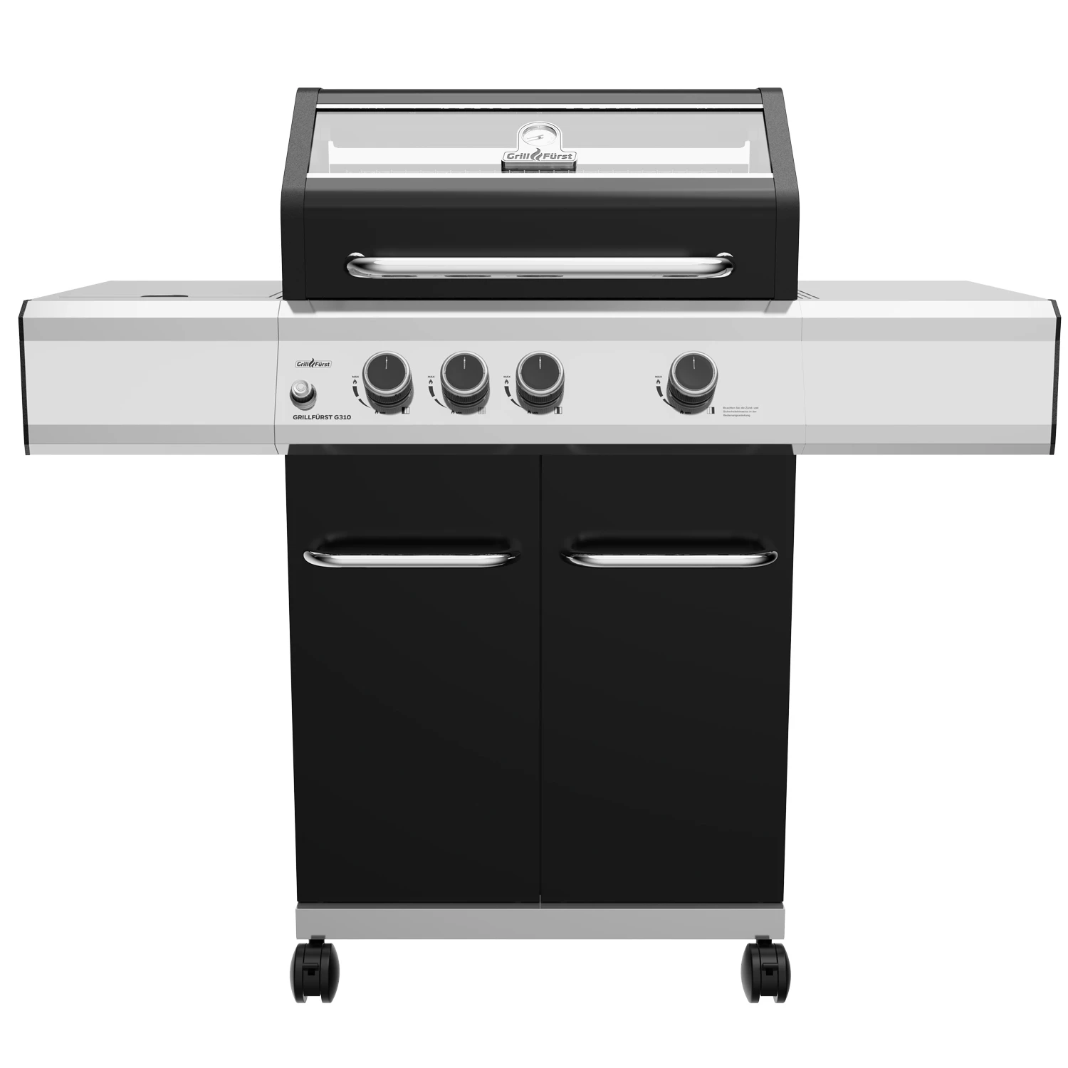 Grillfürst G310G Grill Control Edition 3-Brenner Gasgrill Mit Grill, Control, Hochtemperaturbrenner Und Gusseisen Rosten 1 Grillfürst G310G Grill Control Edition 3-Brenner Gasgrill Mit Grill, Control, Hochtemperaturbrenner Und Gusseisen Rosten