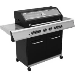 Grillfürst G620E Grill Control Edition 6-Brenner Gasgrill Mit Grill Control, Hochtemperaturbrenner, Heckbrenner Und Edelstahl Rosten -Flammengrill Grillfuerst Gasgrill G620E seitlich