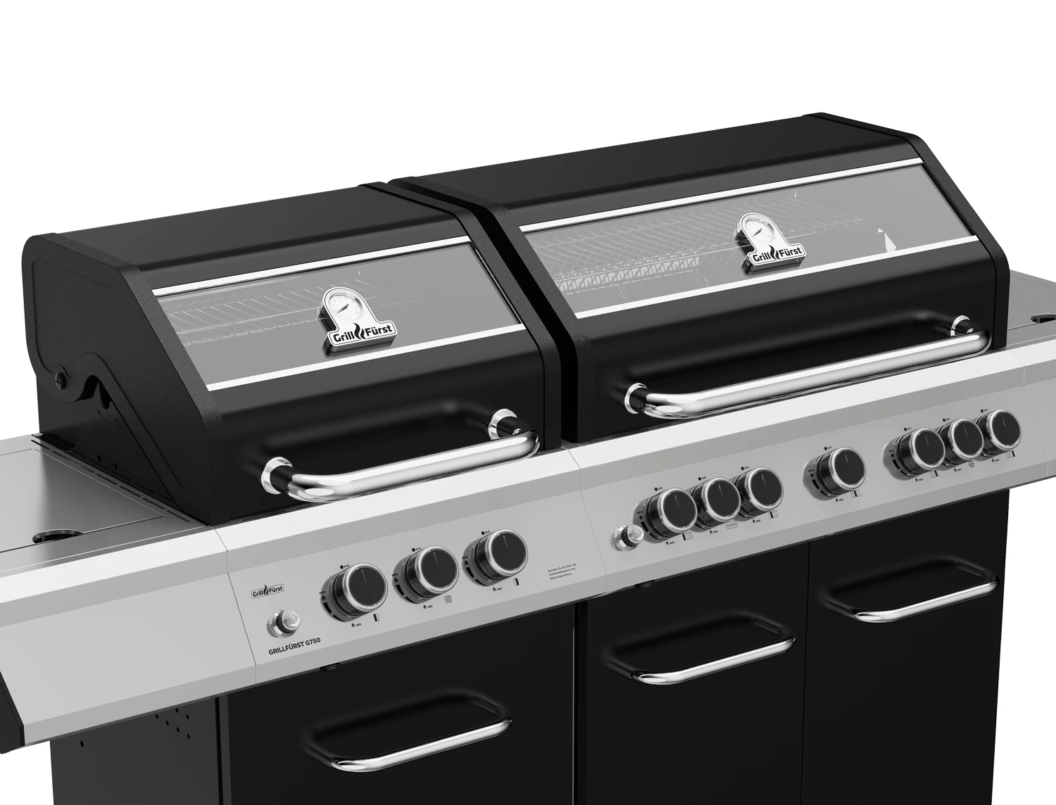 Grillfürst G750G Grill Control Edition 7-Brenner Doppelkammer - Gasgrill Mit Grill Control, Hochtemperaturbrenner, Seitenkocher, Heckbrenner Und Gusseisen Rosten 4 Grillfürst G750G Grill Control Edition 7-Brenner Doppelkammer - Gasgrill Mit Grill Control, Hochtemperaturbrenner, Seitenkocher, Heckbrenner Und Gusseisen Rosten – Bild 4