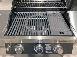 Grillfürst Grillplatte Gusseisen Für Videro G3/G3-S Und G4/G4-S Bis Modell 2020, Auch Für G2-S Vario+ Und G3-S Vario+ Geeignet, 44,5 X 19,2 Cm -Flammengrill Grillfuerst Grillplatte Videro G3 S auf Vario Grillrost