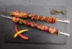 Grillfürst Edelstahl Spieße 60 Cm - 6er Set - Kompatibel Mit Schaschlikset Für Drehspieß -Flammengrill Grillfuerst Grillspiesse Edelstahl 60 cm