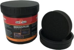 Grillfürst Kokosnuss-Pflegepaste Für Gusseisen / Dutch Oven 250ml Mit Schwamm -Flammengrill Grillfuerst Pflegepaste Gusseisen Schwamm