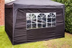 Grillfürst Seitenwände Für 3x3m Grillpavillon / Gartenpavillon / Grillzelt 4er Set - Neue Version 2.0 -Flammengrill Grillfuerst Seitenwand Set Pavillon