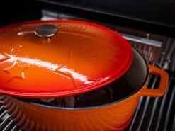 Grillfürst Dutch Oven Sternentöpfchen / Gusseisen Bräter - Emailliert - XL - Orange -Flammengrill Grillfuerst Sternentoepfchen orange XL Gussbraeter