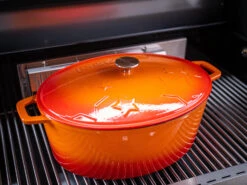Grillfürst Dutch Oven Sternentöpfchen / Gusseisen Bräter - Emailliert - XL - Orange -Flammengrill Grillfuerst Sternentoepfchen orange XL Gusseisen Braeter