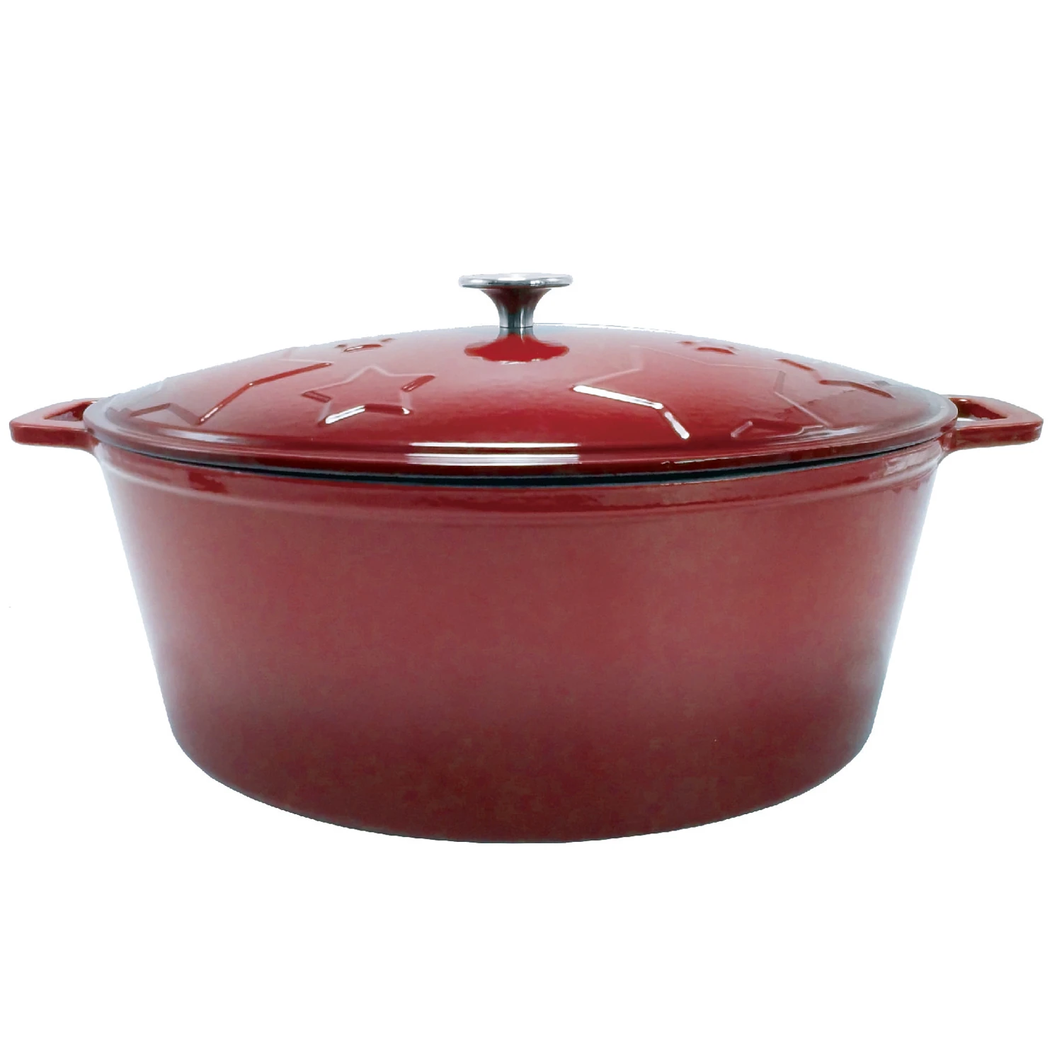 Grillfürst Dutch Oven Sternentöpfchen / Gusseisen Bräter - Emailliert - XL - Rot 1 Grillfürst Dutch Oven Sternentöpfchen / Gusseisen Bräter - Emailliert - XL - Rot