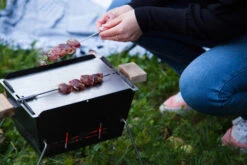 Knister Plancha / Grillplatte Edelstahl -Flammengrill Knister Grill Small Plancha Edelstahl