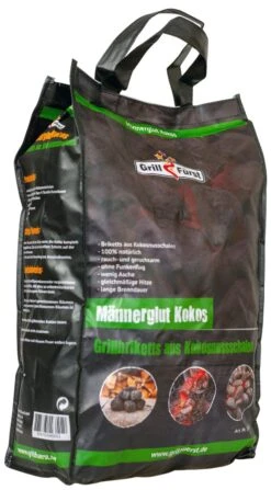 Männerglut Kokos - 20 Kg Grillbriketts Aus Kokosnuss-Schalen