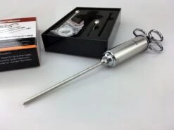 Grillfürst Profi Marinierspritze Aus Edelstahl -Flammengrill Marinierspritze lange Spitze