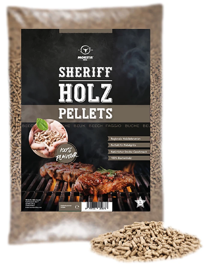 Moesta Sheriff Holz Grillpellets Buche (5 Kg) 1 Moesta Sheriff Holz Grillpellets Buche (5 Kg)