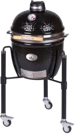 Monolith Grill Junior PRO Serie 2.0 Schwarz - MIT Gestell -Flammengrill Monolith Keramik Grill Junior PRO Serie 2 0 121021 black 3