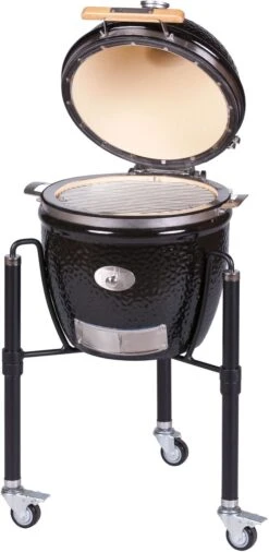 Monolith Grill Junior PRO Serie 2.0 Schwarz - MIT Gestell -Flammengrill Monolith Keramik Grill Junior PRO Serie 2 0 121021 black 4