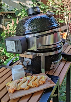 Monolith ICON / Junior Rotisserie / Drehspieß Set -Flammengrill Monolith Rotisserie ICON montiert Motor